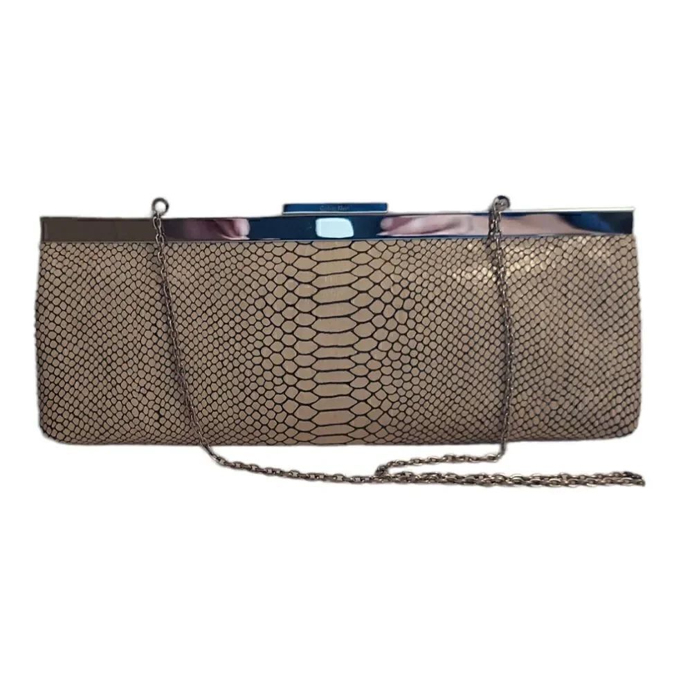 Calvin Klein reptile print evening purse